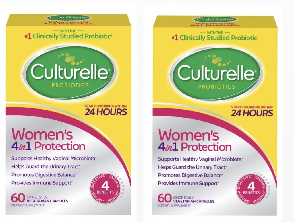 Culturelle Women's Health Balance Daily Probiyotiks for Women - Supports Digestive, Vaginal ve Immune Health, Occasional Diarrhea, Gas & Bloating - Non-GMO 60ct (2 -Pack) (2)