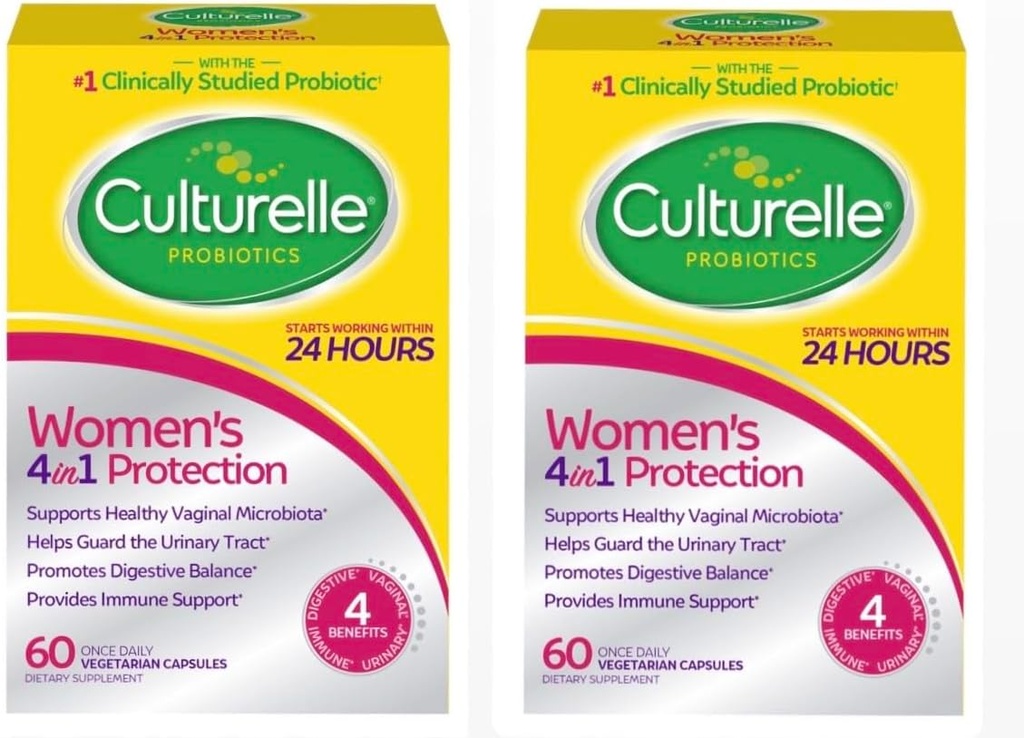 Culturelle Women’s Healthy Balance Daily Probiotics for Women - Supports Digestive, Vaginal and Immune Health, Occasional Diarrhea, Gas & Bloating - Non-GMO 60ct (2 - Pack) (2)