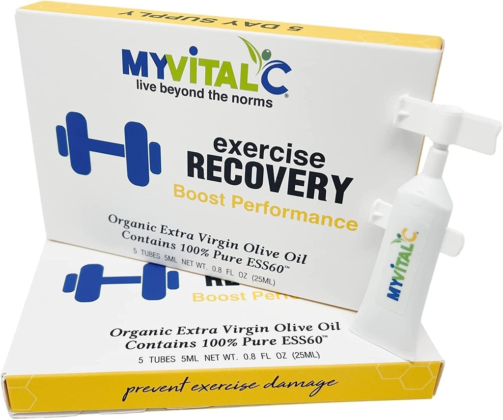 Egzersiz Kurtarma Tamamı - Organik Ekstra Virgin Zeytinyağı'nda Pure ESS60 In Organic Extra Virgin Olive Oil for Pre/Post Workout Recovery- Pack of 30 Tubes - 5 ML Every