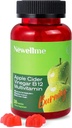 NEWELLME Apple Cider Vinegar Gummies B12 Multivitamin,ACV Supplement Gummy Vitamins,Vegetarian Supplement for Women & Men,Non GMO,Support Normal Energy Levels & Gut Health 30 Gummies (30)