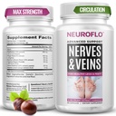 Mizzle Leg Circulation Supplement - Supports Nerves, Veins with 1470 mg, 8 in 1 Capsule of Chestnut, Diosmin, Hawthorn for maximum Relief in Toes, Foot, Ankles, Calves, Legs - Neuroflo