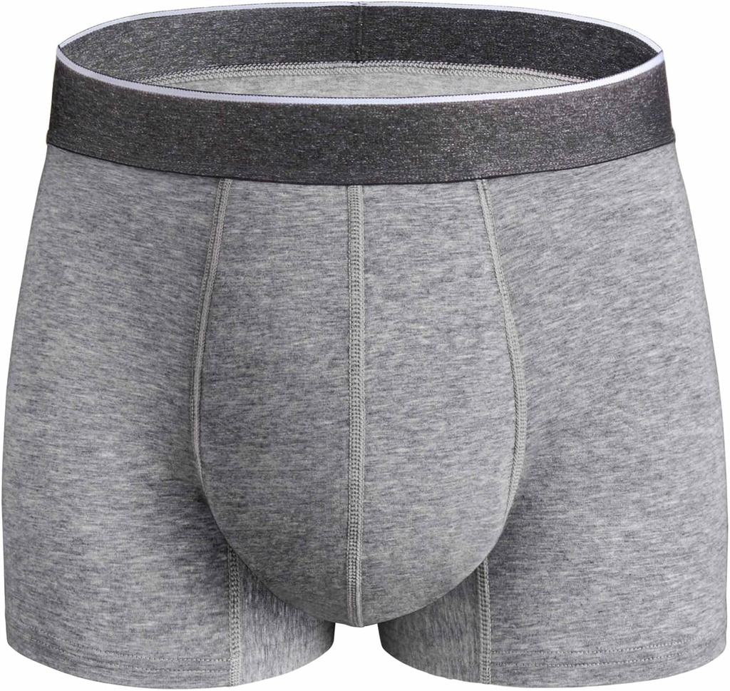 Mens Incontinence Underwear Washable, 2.3 oz Absorbent Leak Prousable Boxer Briefs for Bladder Control 1 Pack (Gray, XL)
