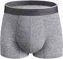 Mens Incontinence Underwear Washable, 2.3 oz Absorbent Leak Prousable Boxer Briefs for Bladder Control 1 Pack (Gray, XL)