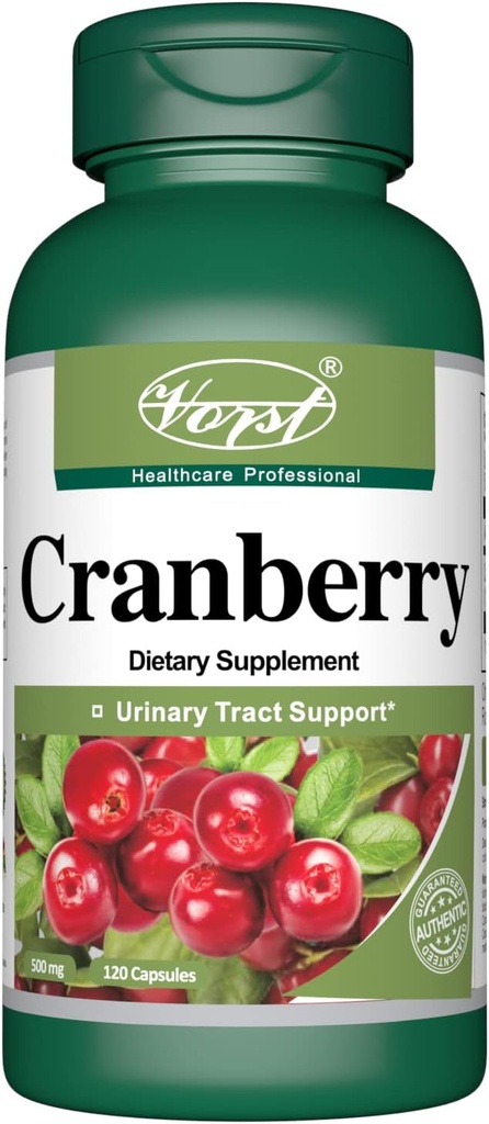 Cranberry 500 mg ile 12:1 Ekstraksiyon Orantılı (6000 Raw Extract Equivalent) 120 Capsules | Sağlıklı Urinary Tract Destek | Sağlıklı Digestion...