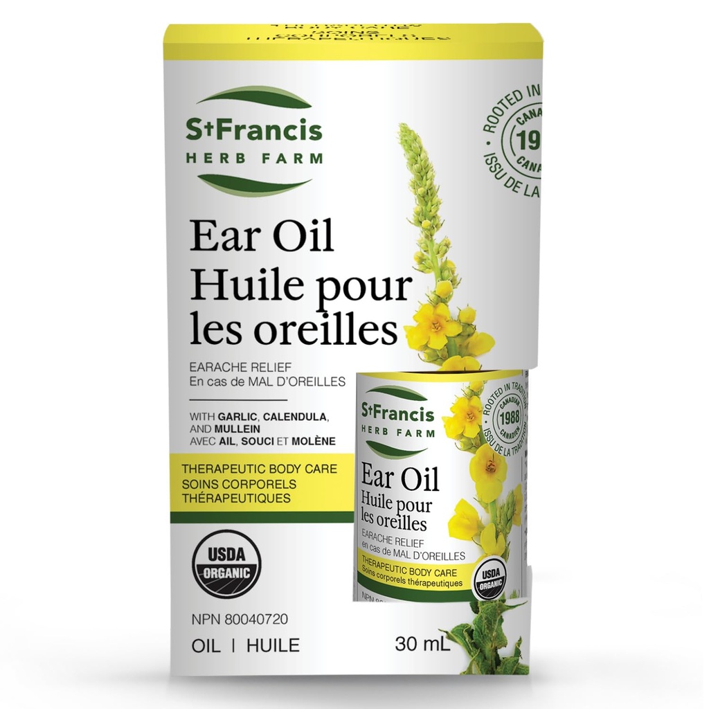 ST FRANCIS HERB FARM Organik Kulak Yağı, 30 ML