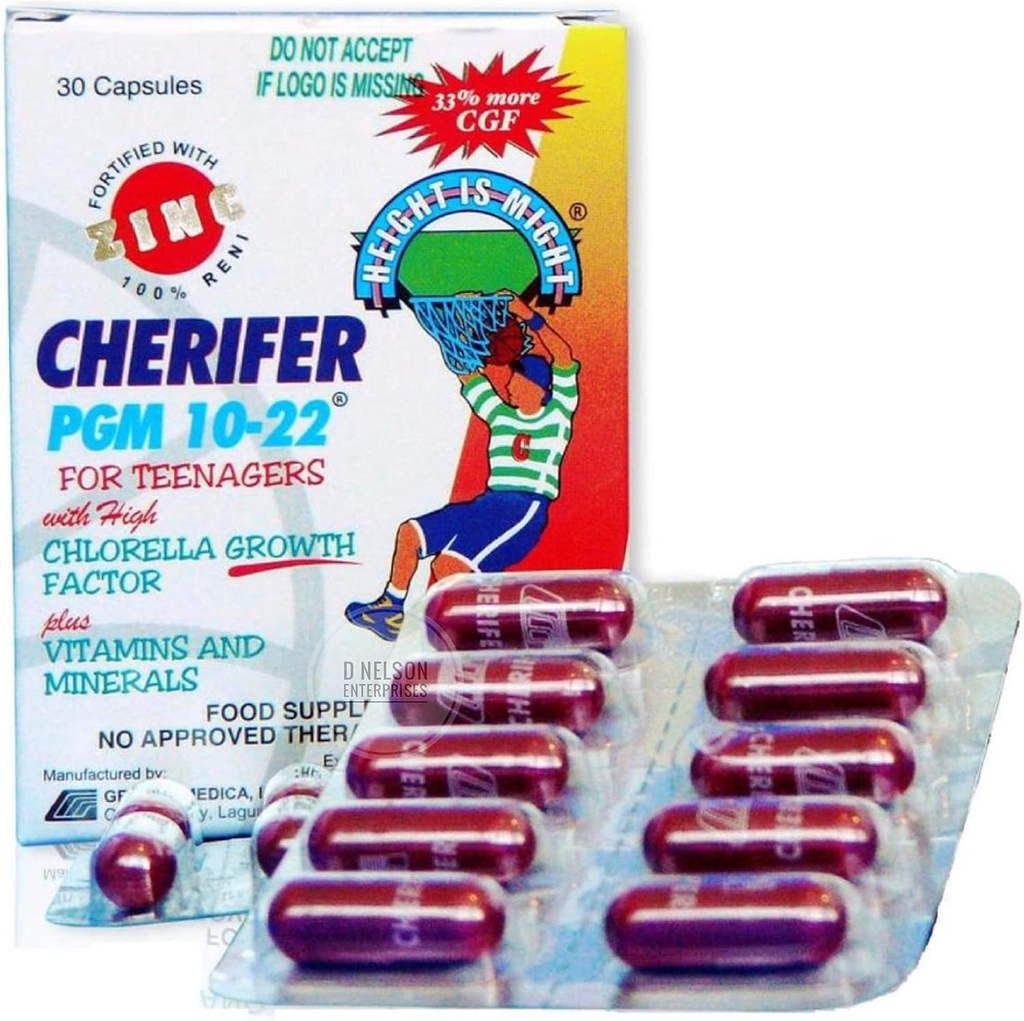Cherifer PGM 10-22 Yüksek Klorella Büyüme Faktörü (CGF) ile 30 Capsules