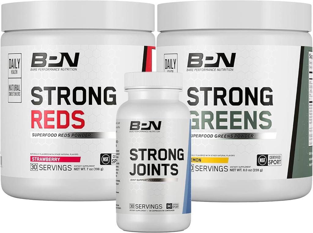 BARE PERFORMANCE NUTRITION BPN Health & Wellness Sche, Güçlü Kırmızılar, Güçlü Yeşiller Limon, Güçlü Ortaklar