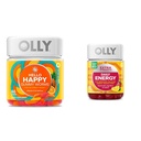 OLLY Hello Happy Gummy Worms, Mood Balance Support, Vitamin D, Saffron, Yetişkin Chewable Supplement & Ekstra Güçlü Günlük Enerji Gummy, Caffeine Free, 1000 Find Berry Vitamin B12, CoQ10, Goji Berry