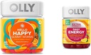 OLLY Hello Happy Gummy Worms, Mood Balance Support, Vitamin D, Saffron, Yetişkin Chewable Supplement & Ekstra Güçlü Günlük Enerji Gummy, Caffeine Free, 1000 Find Berry Vitamin B12, CoQ10, Goji Berry