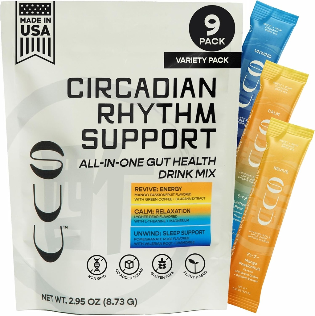 Gut Health Drink Mix | Apple Cider Vinegar Prebiyotiks, Probiyotiks Digestive Health for Women & Men | Wellness Malzemeler for Sleep, Energy, mental Clarity & Calm | Çeşitli Paket, 9 Hizmetler