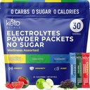 Keto Vitals Electrolytes Toz Packets with Energy, Immunity, Sleep eklendi Faydaları | Boost Energy,Boost Immunity, Advanced Sleep | Zero Sugar, Zero Carb, Zero Calorie