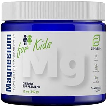 Çocuklar için Tangerine Flavor Magnezyum Toz Supplement | Çocuklar için Tamamlar | Büyüme ve Geliştirme | Dengeli Mood | Sleep Support | Çocuklar için Magnezyum | Sadece Su Ekle Su Ekle |