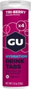 GU Energy Hydration Electrolyte Drink Tablets, Ενισχυμένη αντοχή Sports Drink for Running, Cycling, Triathlon, 4-Count (48 Services), Tri-Berry