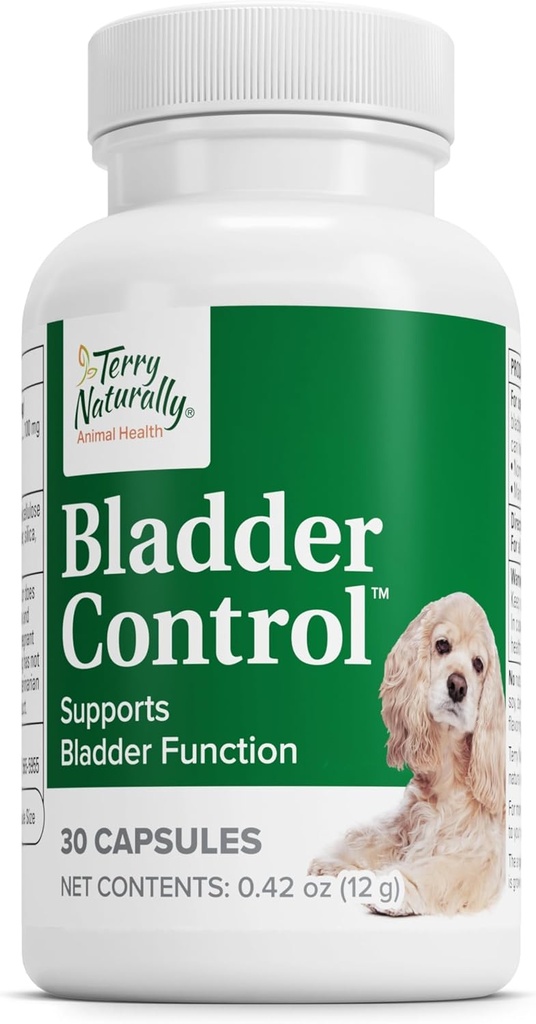 Terry Natural Bladder Control - Bladder Health için Pet Malzemeler - Urinary Tract Health - Dog Health Supplement - Pet Support for Dogs - 30 Capsules (30 hizmet)