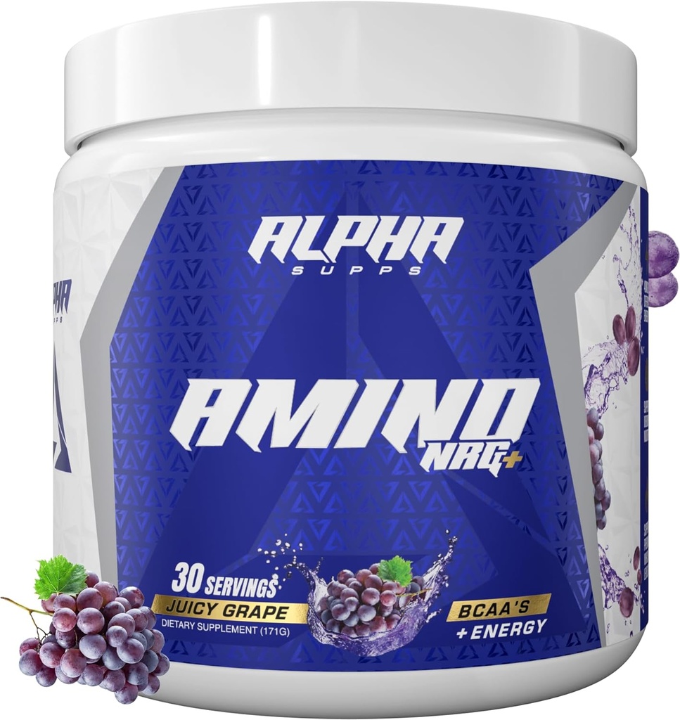 Alpha Supps Reese NRG+ BCAAEnergy Recovery Toz - Electrolytes ile Hydration Meeting - Erkekler ve Kadınlarda Optimal Performans Desteği için Odaklı Performans Desteği (30 Hizmet, Juicy Grape)