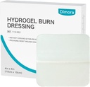 Dimora Hydrogel Burn 4" x 4" - Burn ve Yaralar Minor Burns & Yaralar için Anında Soğutma Yardımı, Soothing Moist Burn Pads 1.-2nd Degree Burns, Cuts, Abrasions(10 Count)