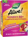 Doğanın Yolu Alive! Kadınların 50+ Tam Çokvitaminleri, Sağlıklı Kalp, Beyin, Bones*, Superfood Antioksis (1), B-Vitamins, Gluten Free, 50 Tablet (Pazar Mayıs Vary)