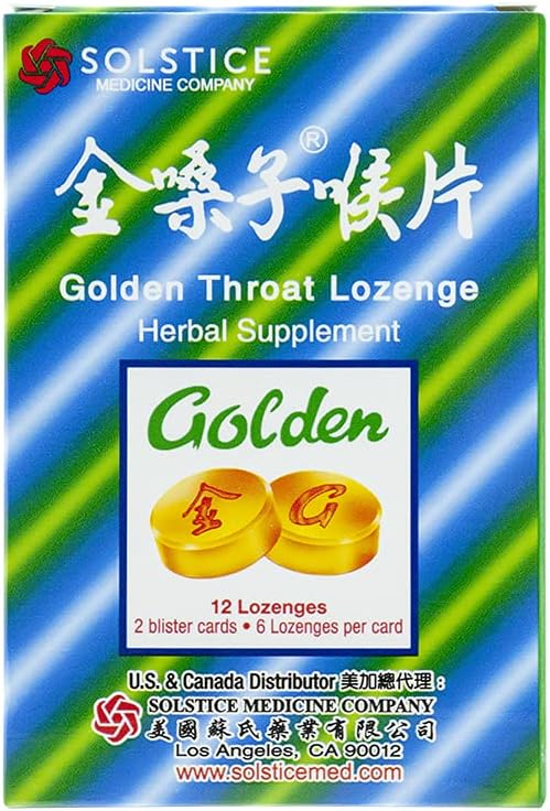 Golden Lroat Lozenge Cough Drops (Jinsangzi Houpian) 12 Drops (2g) X 8 Συσκευασία