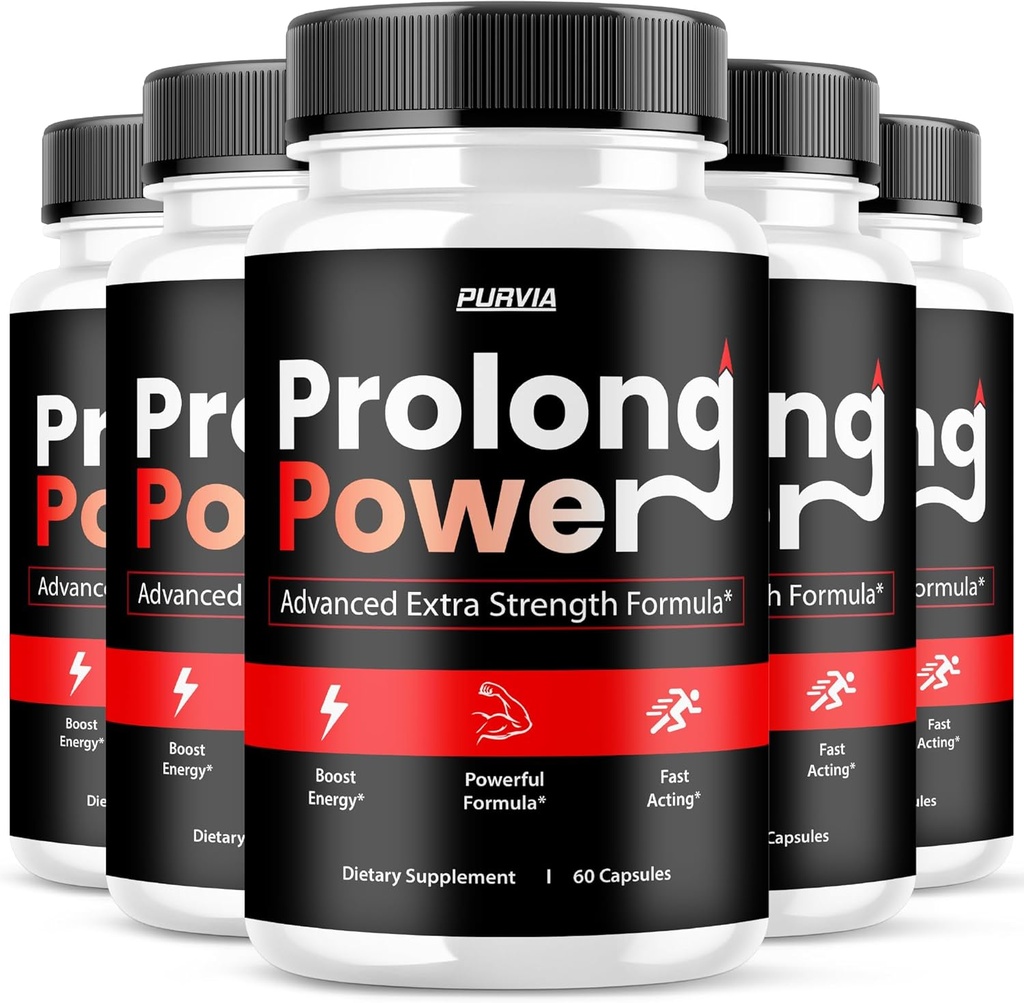 (5 Pack) Prolong Power Pills - Resmi Formula - Prolong Power Capsules Advanced Strength Formula General Wellness Prolong Toz Pills Supplement, maksimum Wellness ProlongPower (300 Capsules)