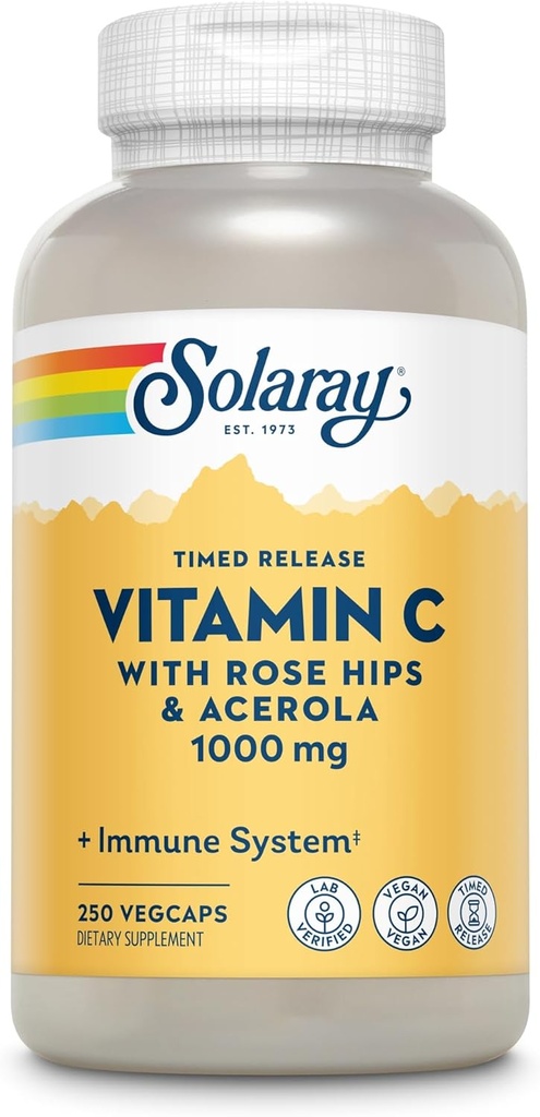 SOLARAY C Two-Stage Timed Release Supplement, 1000 mg, 250 Count