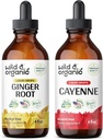 Άγρια & οργανικά Ginger Ρίζα Βάμμα 4 fl oz & Cayenne Πιπέρι Βάμμα 4 fl oz