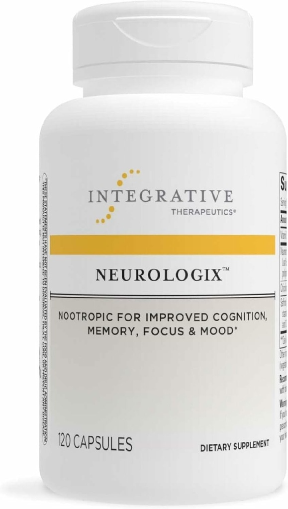 Ολοκληρωτικά Θεραπευτικά Neurologix - Συμπλήρωμα για την υγεία του εγκεφάλου* - Μη-διεγερτικό Nootropic συμπλήρωμα για την εστίαση* - Υποστήριξη μνήμης* - Vegan, χωρίς γλουτένη & χωρίς γαλακτοκομικά - 120 κάψουλες (60 εξυπηρετούν)