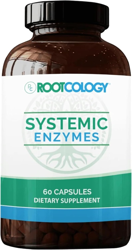 Dr. Izabella Wentz | Systemic Enzymes | Destek Normal Doku Turmeric ve Ginger Extract | Natural Support for Health | 60 Capsules