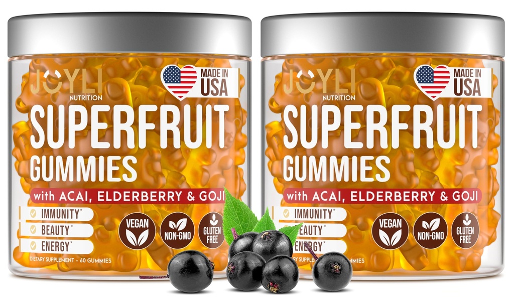 2 Pack - Çokvitamin Meyveleri Gummies Vitaminleri A, C, D & E for Yetişkinler ve Çocuklar için - Kadın ve Erkekler için fahişe, Yaşlılar - Destekler Immunity, Digestion &Energy - 60 Chewable Veggie Gummies