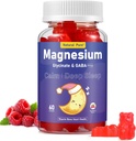 Γλυκινικό μαγνήσιο Glycinate Gummies με GABA για Clam και Ώρα Κρεβατιού 400mg Συμπλήρωμα γλυκινικού μαγνησίου χωρίς ζάχαρη με βιταμίνη D, B6, και CoQ10 για Calm & Bed Time για Παιδιά Ενήλικες