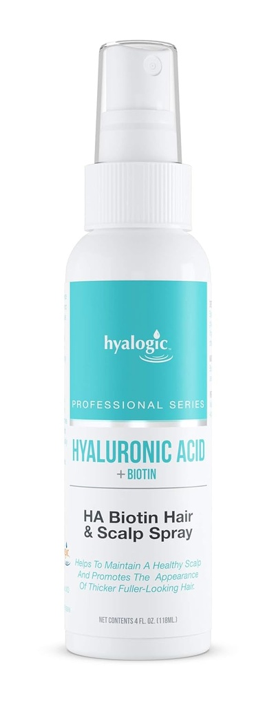 Hyalogic Biotin Saç Büyüme Kombine Hyaluronik Asit - İnce Saç için Profesyonel Saç Ürün - Sağlıklı Scalp Hydration, Non-Grko, Volumizing Hair Product (4 Fl oz)