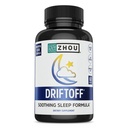 Zhou Driftoff - Doğa Inspired Sleep Aid, Valerian Root & Melatonin for Sleep for Men & Women, Calm Sleep Supplement for Yetişkinler with Gaba & Chamomile to Relax - 60 Veggie Capsules