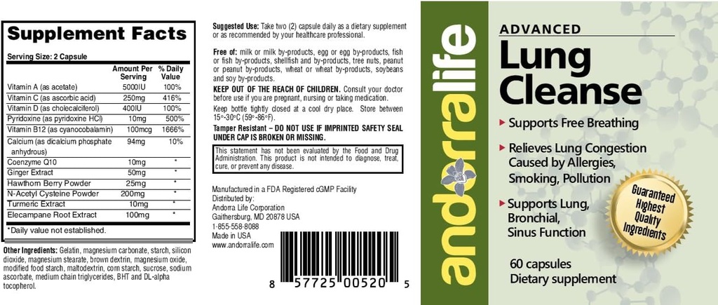 Ανδόρρα Advanced Lung Cleanse