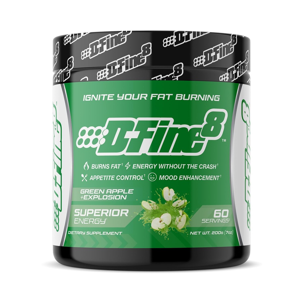 Termogenic Pre-Workout Energy Toz & Kedding Supplement, Boost Energy Mood & Focus, Sugar Free, Contains Senactiv, Endurance, 300 mg Caffeine, N-Acetyl-L-Tyrosine (Green Apple Patlama)