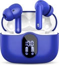 Kablosuz Earbuds Bluetooth 5.3 feets Bass Stereo Ear Buds with Gürültü Cancelling Mic LED Display in Earphones IP7 Water 36H Playtime for Laptop Pad Phones Sports Workout Blue Phones 4