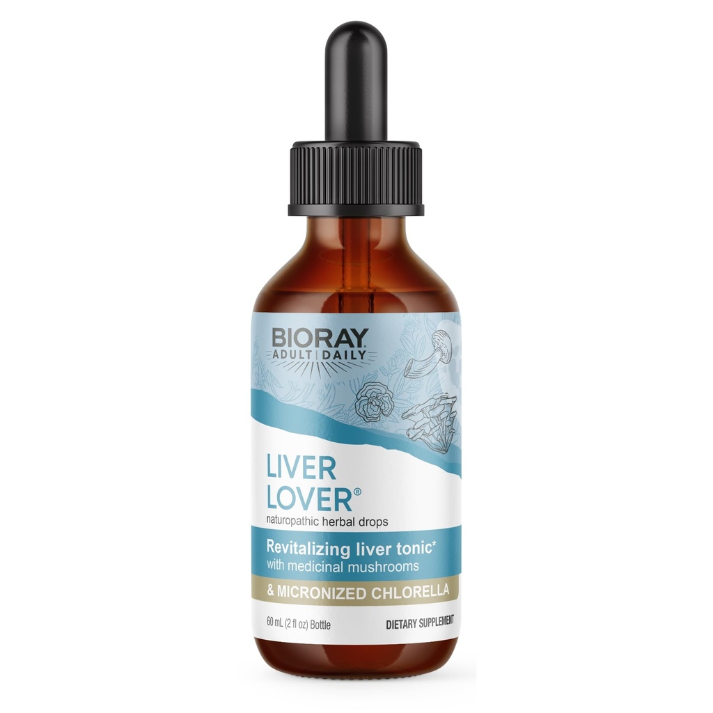 BIORAY Daily Liver Lover - 2 fl oz - Supports the Liver & Adrenals - Non-GMO, Vegan, Gluten Free