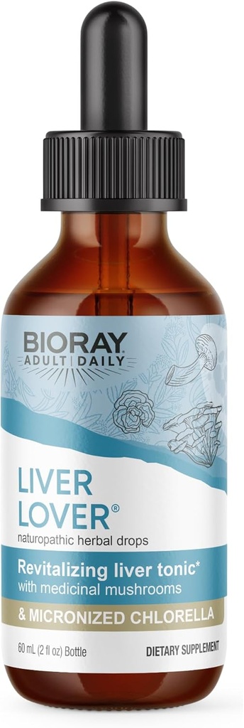 BIORAY Daily Liver Lover - 2 fl oz - The Liver & Adrenals - Non-GMO, Vegan, Gluten Free