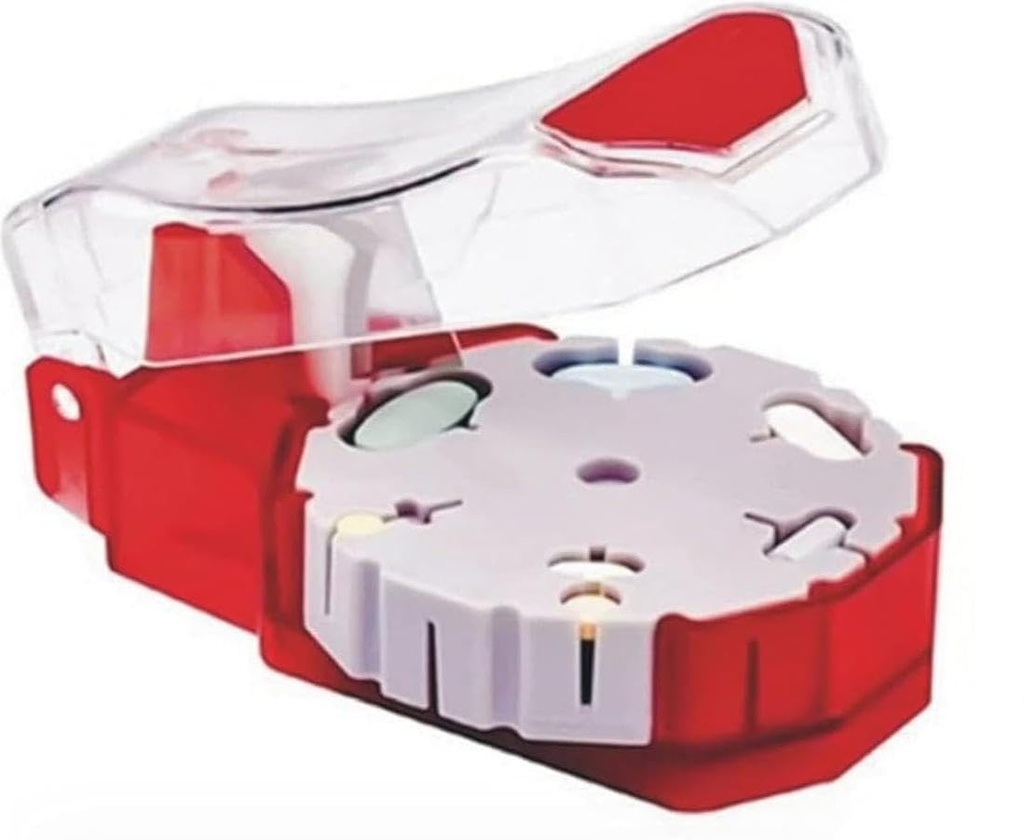 Pill Cutters - Pill Splitters for Small or Large Pills - Cuts up to 14 different Shaped Pills or Vitamins with Self-Retracting Blade