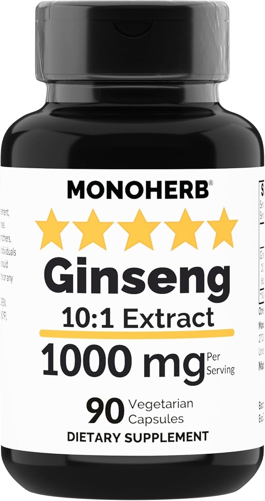 MONOHERB Ginseng 1000 mg - 90 Vegetarian Capsules