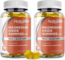 οξείδιο του μαγνησίου 400mg Gummies, οξείδιο του μαγνησίου Chewable συμπλήρωμα για την υγεία των μυών, των νεύρων και της καρδιάς, Vegan, Pinapple Γεύση, 120 Count