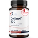 Sağlık CoQnol 100 mg için tasarımlar - CoQ10 Ubiquinol with Superior Bioavailability + Exclusive Abxia Technology - Double CoenzymeQ10 Boost with GG - Heart, Health Aging + Hücre Desteği (60 Softgels)