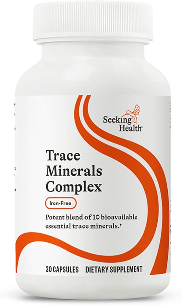 Seeking Health Trace Minerals Kompleksi - 10 Essential Trace Mineralleri içerir - Mineral Supplement Supports Immune & Nervous System - Iron-Free - 30 Capsules