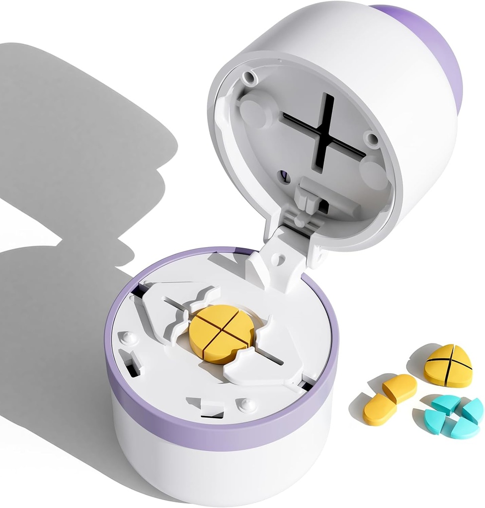 Pill Cottage - Pill Splitter with Easy Steel Blade for Cut Small Pills or Large Pills in one Fourth, Pill XS, Cuting Vitamins, Tabletler (1-4 Mor)