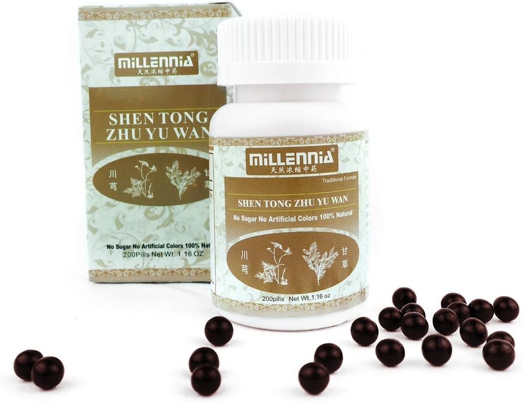 MILLENNIA Herbal Supplement Pills - Shen Tong Zhu Yu Wan - 1 Bottle (200 Pills)