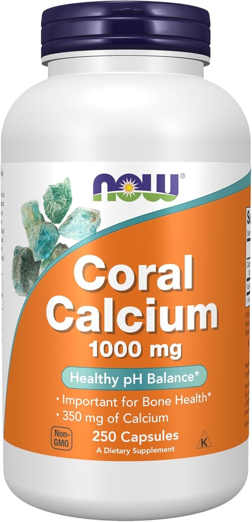 Şimdi Gıdalar Tamamlar, Coraluba 1000 mg, Bone Health *, Sağlıklı pH Dengesi*, 250 Veg Capsules
