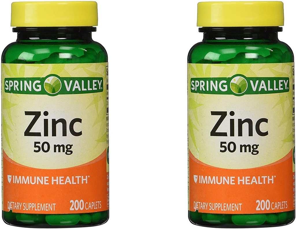 Ανοιξιάτικη Κοιλάδα Ψευδάργυρος 50 mg, 200 Ct (2 Συσκευασία)