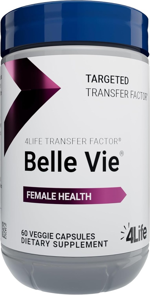 4Life Transfer Factor Belle Vie - Supports Women's Reproductive Health with Phytoestrogen Blend of Kudzu, Flax, and Red Clover - 60 Veggie Capsules