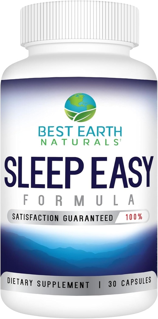 Best Earth Naturals Sleep Easy Supplement with L-Theanine, GABA, 5-HTP and More 30 Count