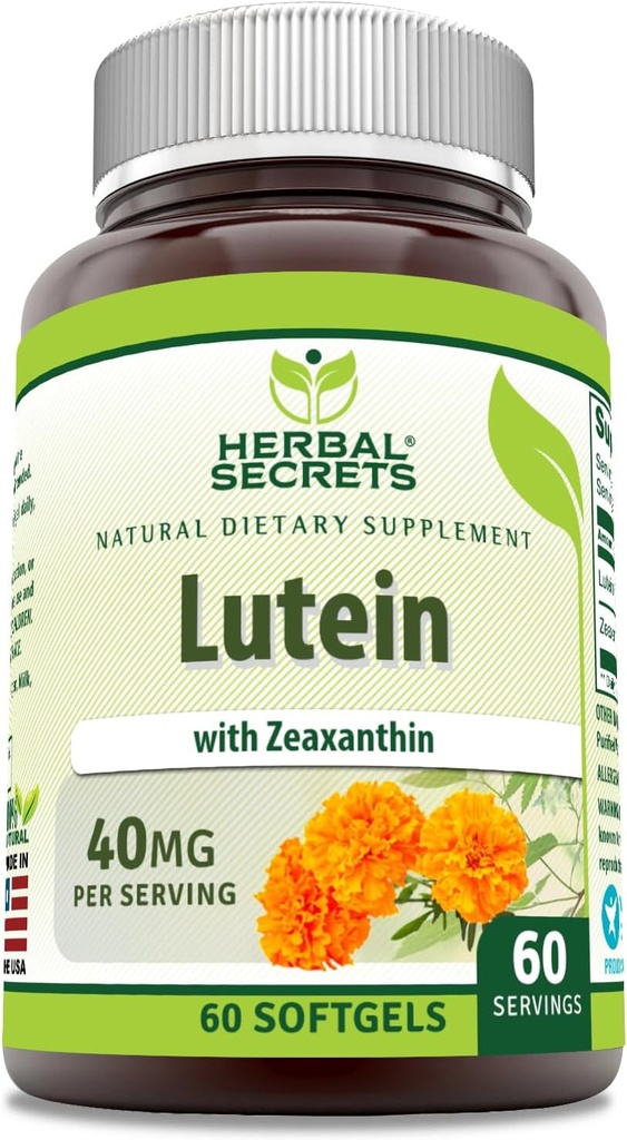 Onunbal Sırları Zeaxanthin Supplement ile Lutein | 60 Softgels | Non-GMO | Gluten-Free | Made in USA