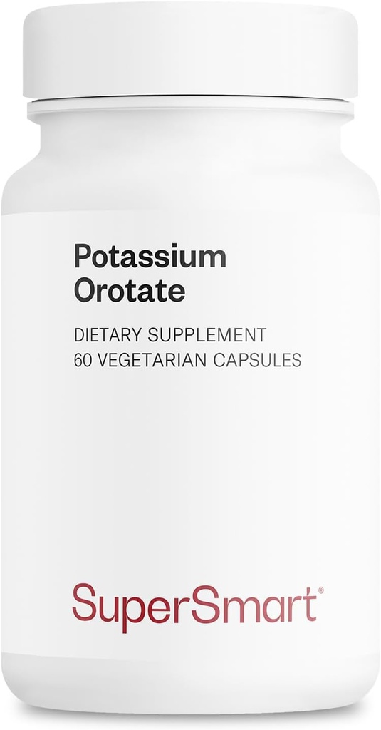 SuperSmart P properties Orotate Supplement 450 mg per Day (Enhanced Abors) - Orotic Acid ile Potasyum | Non-GMO & Gluten Free - 60 Vegetarian Capsules