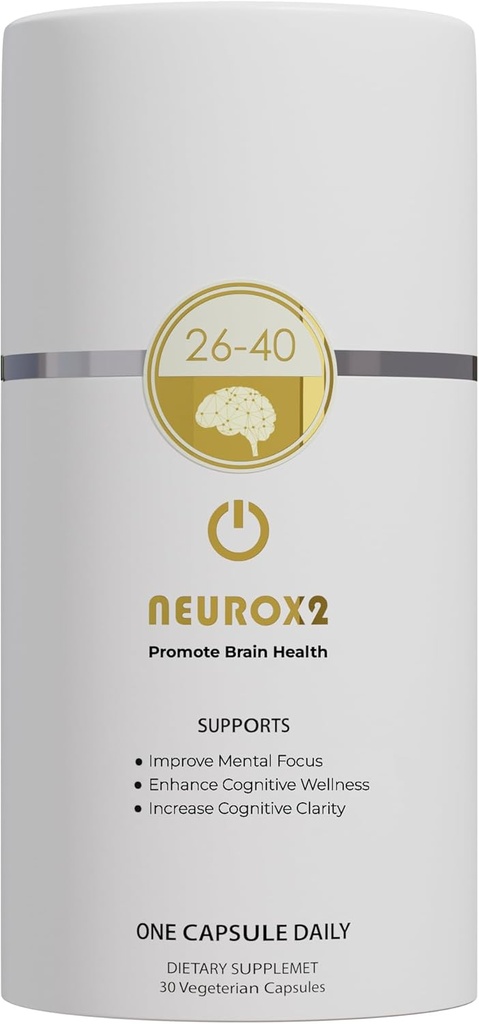 26-40 Yaş Grubu Focused, Brain Health Nootropic Supplement, 30 Count, for Men & Women - Caffeine-Free, Gluten-Free, Soy-Free, Focus & Clarity Capsules for mental Support (26-40)